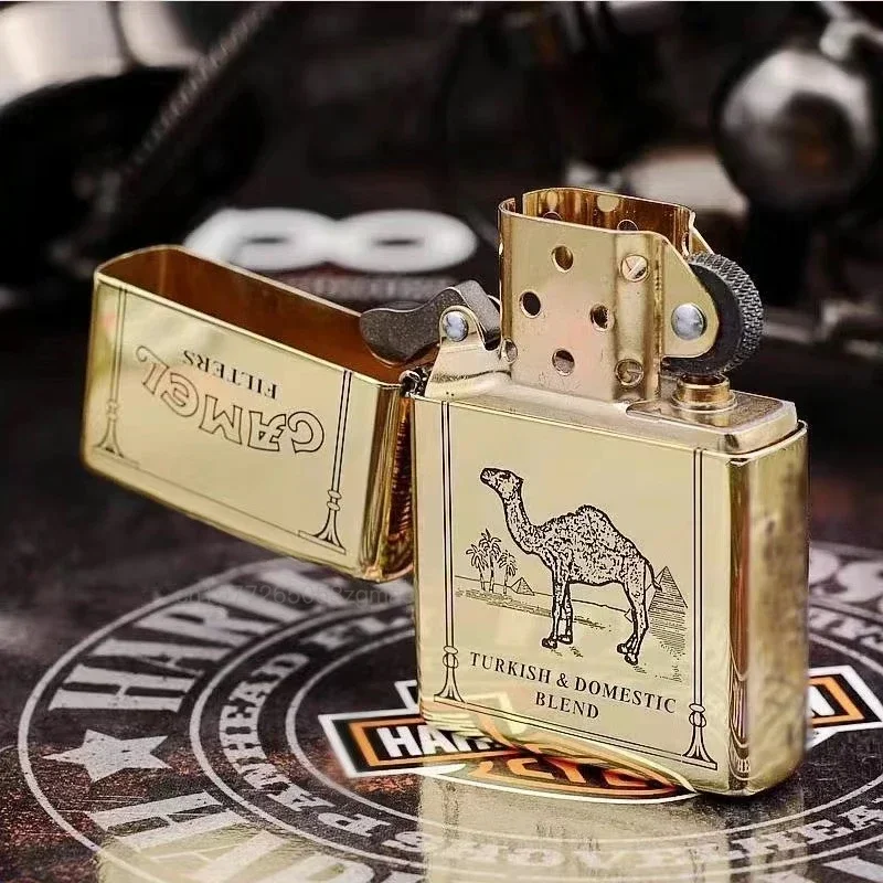 2025 Classic Fuel Lighter Metal Grinding Wheel Kerosiene Lighter Men's Smoking Accessories with Customizable Patterns - Image 6