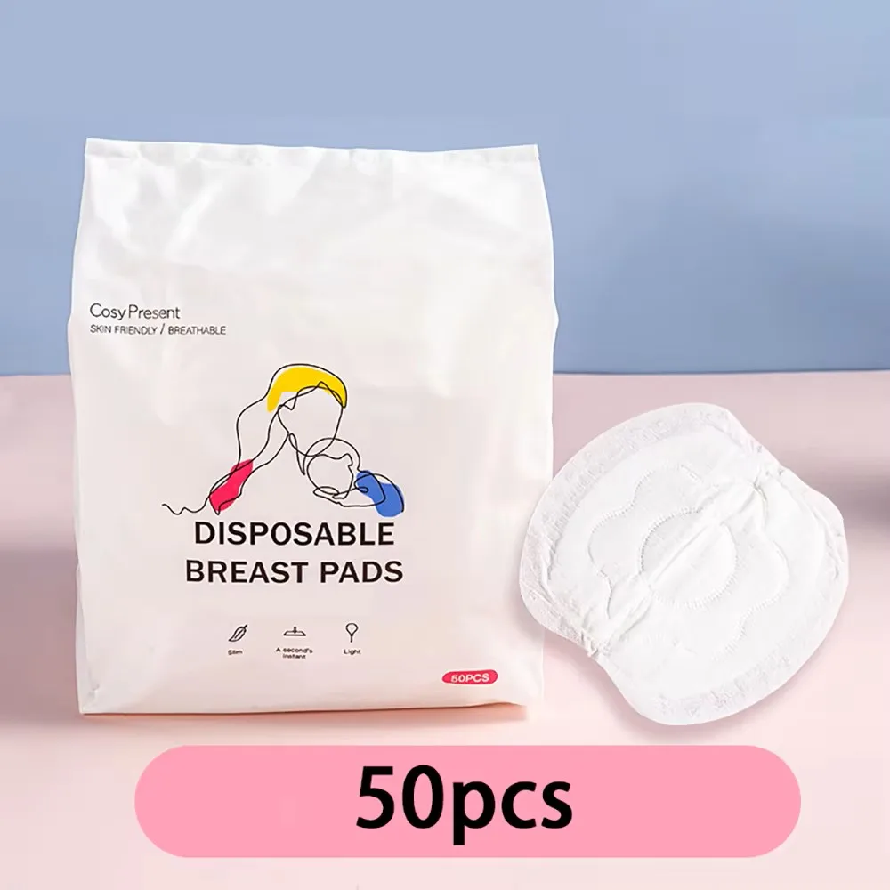 Maternity Disposable Nursing Pads 50 Pack Ultra Thin Breathable Breastfeeding Leak Proof Pads