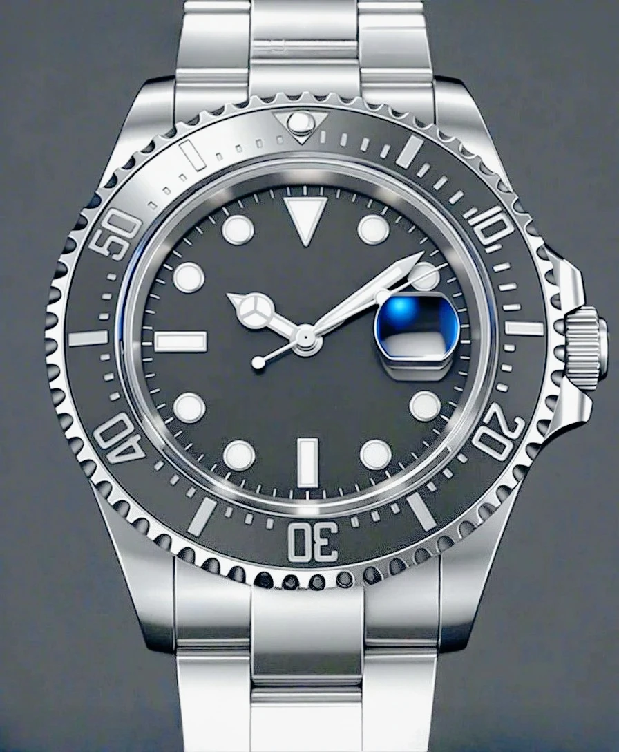 

44mm Luxury Men Automatic Mechanical Watches 904L Stainless Steel Case Anti Scratch Classic Black Heritage Craft Daily Wear
