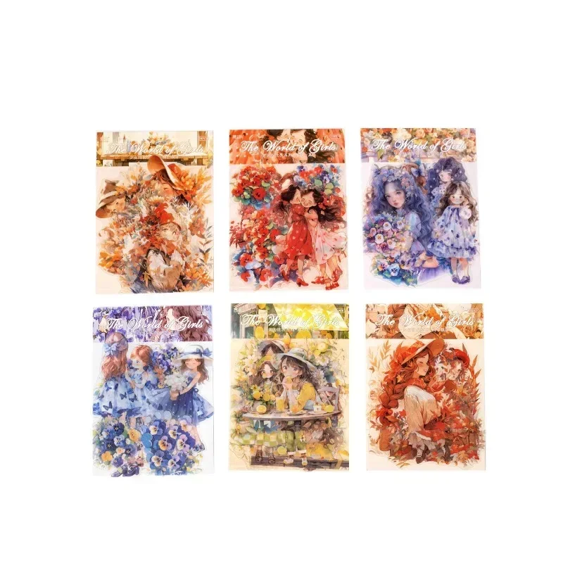 20Pieces PET Sticker Pack Girl\'s World Handbook Decorative DIY School Supplies diary Stickers Scrapbooking cut 170*105mm