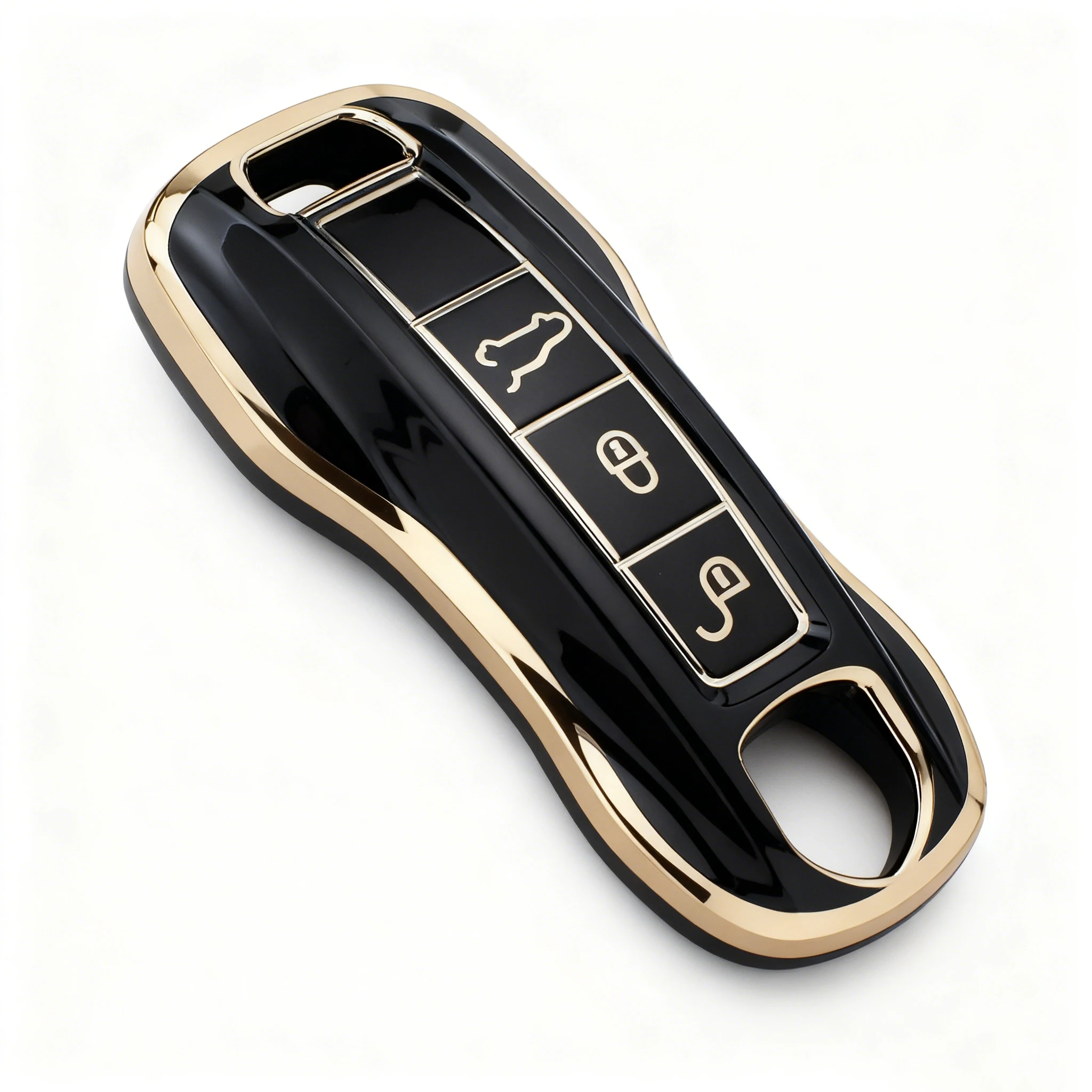 Soft TPU Key Fob Case for Porsche Cayenne Macan Panamera 971 - Fits 4 GTS Turbo 4S Protective Shell Keychain Accessory