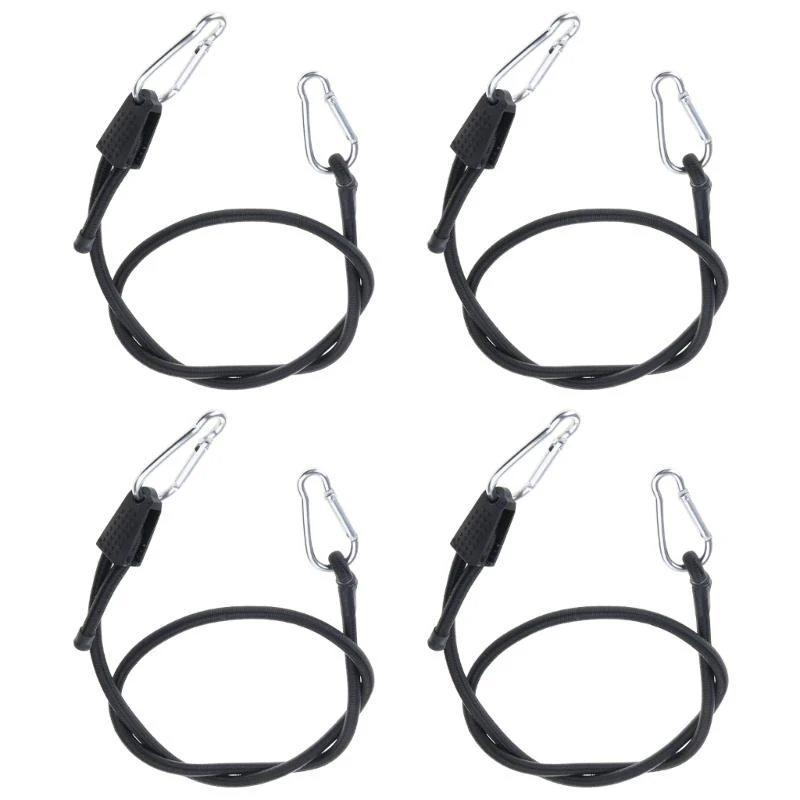 Strong Rubber Bungee Cords Adjustable Elastic Straps 4pcs for Truck Roof Rack Bike Motorcycle Tie Downs Use D7YA