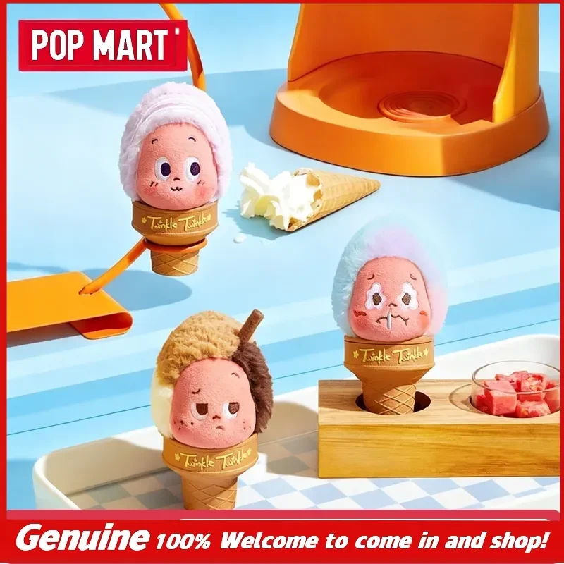 POP MART Original, Serie de Peluches de Helado Twinkle Twinkle Moon, Caja Sorpresa, Bienvenido a la Superficie Lunar, Regalo de Cumpleaños Misterioso
