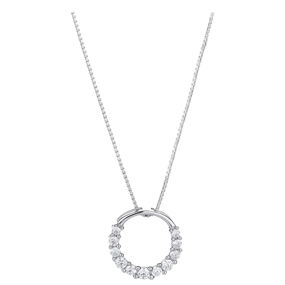 

Necklace Interlocking Circle for Women Chain Necklaces Temperament Choker Silver Miss