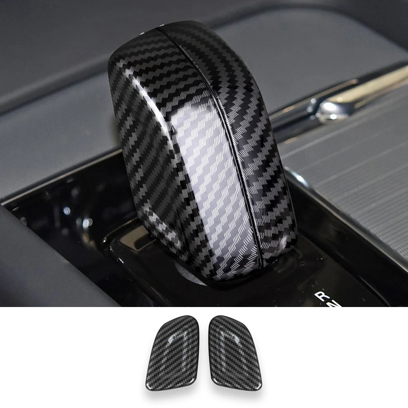 

Car Gear Shift Knob Cover For Volvo XC40 XC60 XC90 V40 V60 V90 S60 S90 ABS Carbon Fiber Interior Trim Stickers Auto Accessories