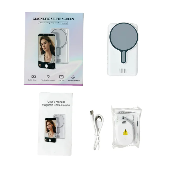 

New Style iPhone and Android Smart Magnetic Wireless Phone Vlog Selfie Monitor Screen