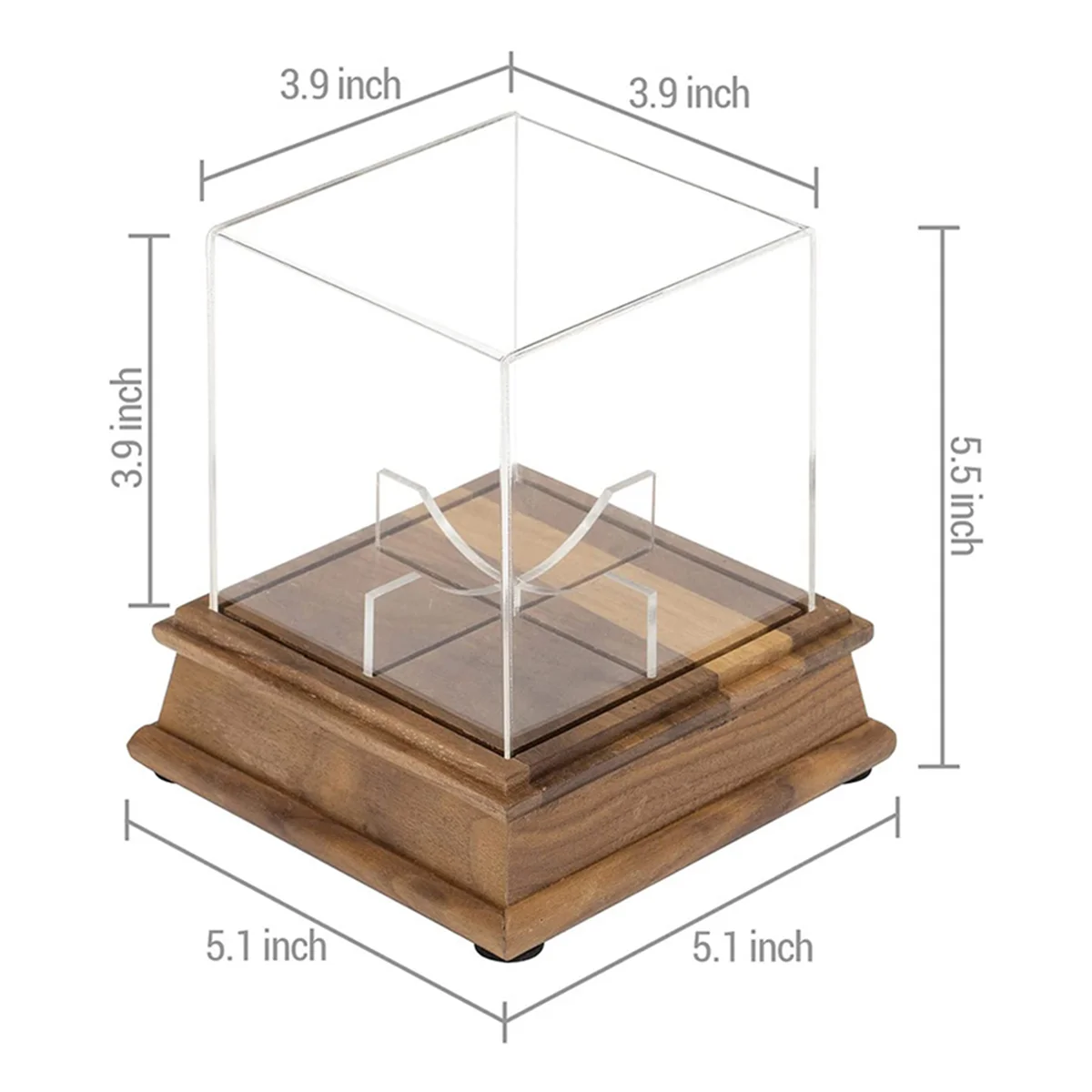 Softball Display Case, Plastic Display Holder, Clear Display Cube Baseball Display Case Protected Acrylic Box