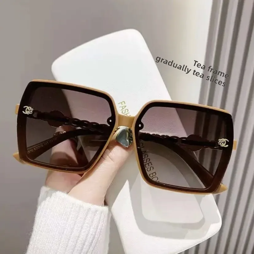 2025 New Chanel-style Sunglasses Women Premium Polarized Shades Oversized Slimming Frame Luxury Glasses UV400 Fashion Eyewear