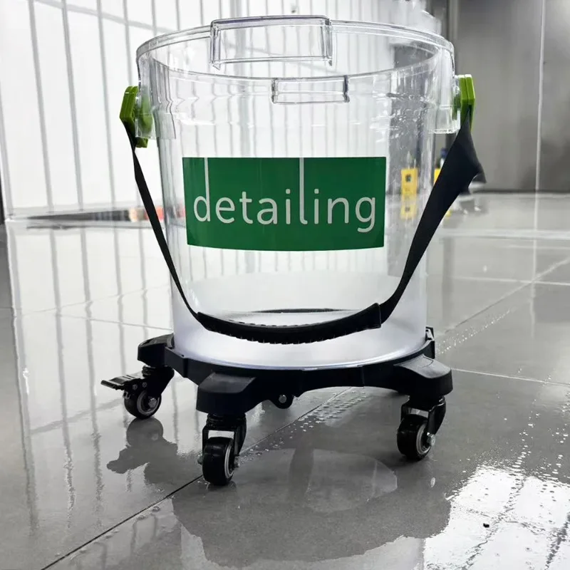 Fold Rolling Bucket Dolly Easy To Use Car Wash Bucket Dolly Car Accessories Swivel Rolling Bucket Dolly with Wheel Accessories view 6