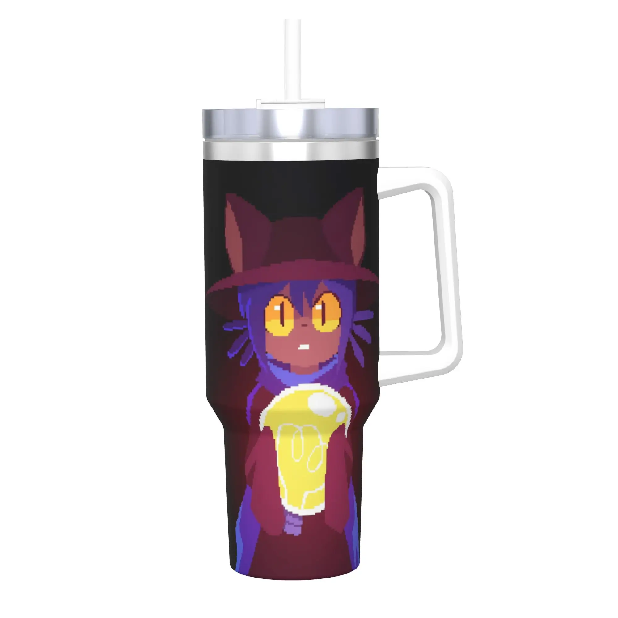 OneShots Niko Tumbler With Straw  Stainless Steel Travel Mug Double Wall Vacuum Insulated for Cold Or Hot 40oz