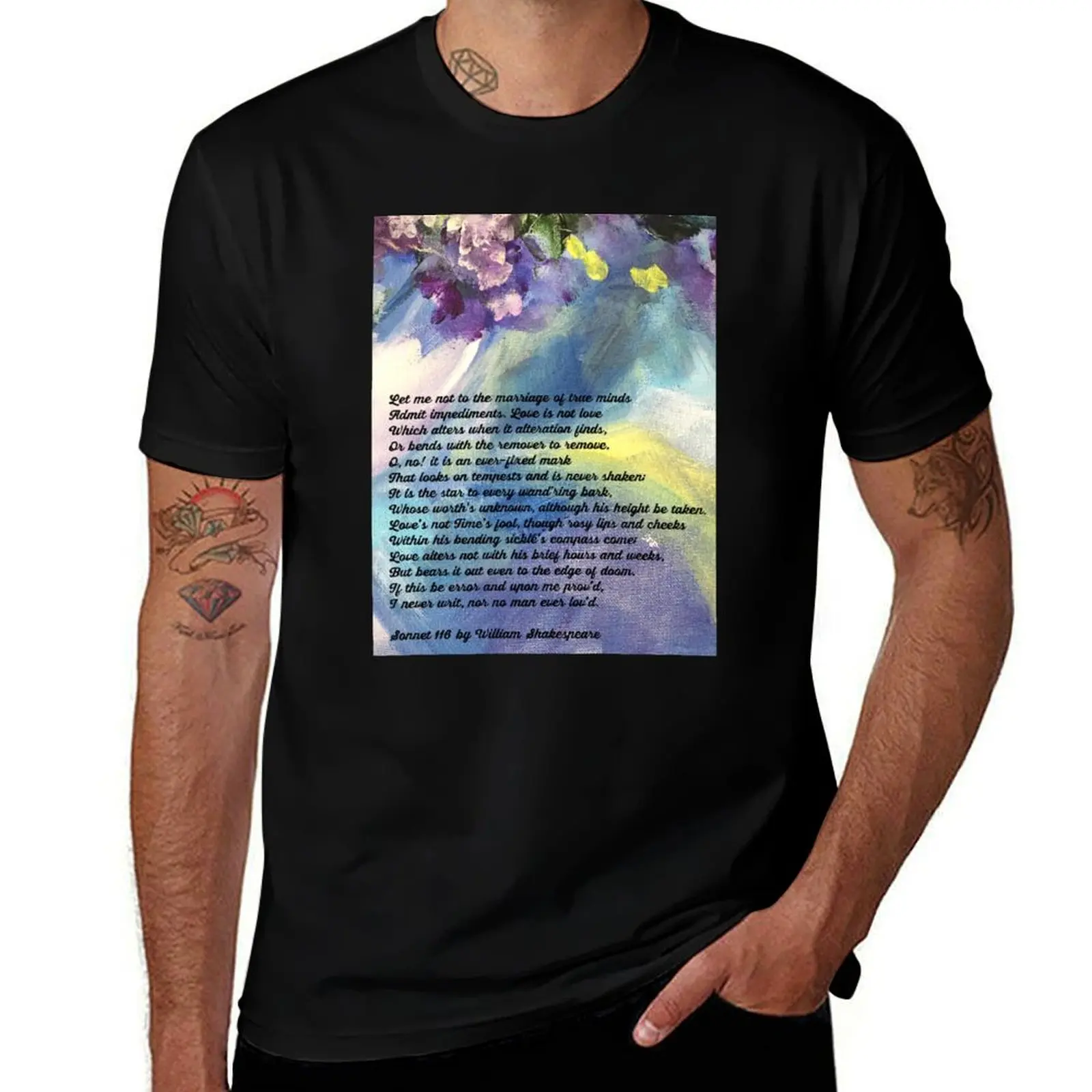 

T-Shirt the True Shakespeare plain cotton t Marriage pack T-Shirt Of t Not ~ Sonnet William man Minds, Me shirt To 116 shirt Let