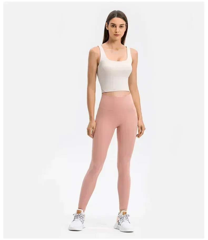 Citroen Yoga Dameskleding Gym Outfit Fitness Sport Top Sportbeha Crop Damesondergoed U Type Sportkleding Met Borstkussen