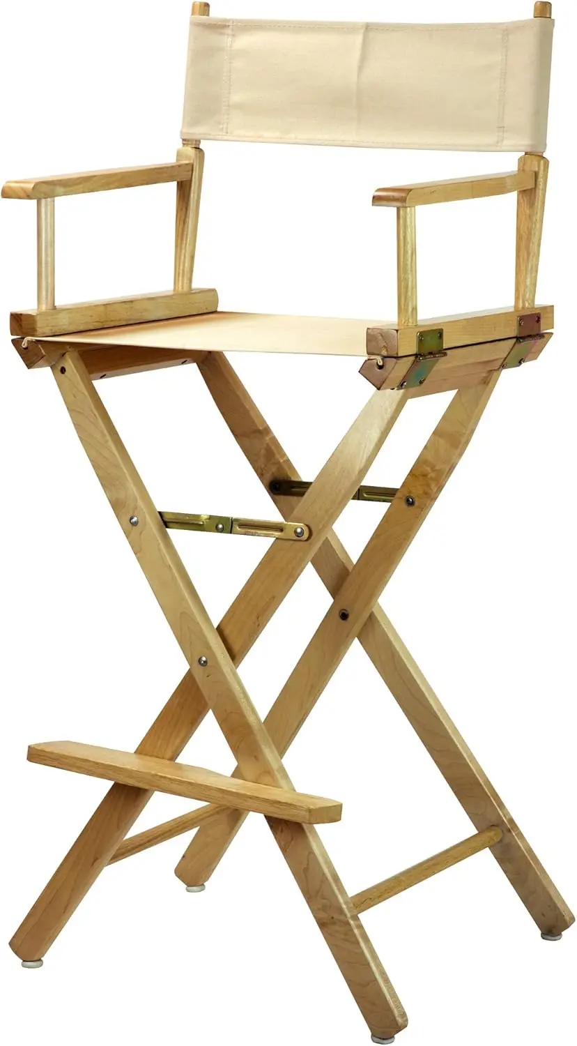 

30"" Director'S Chair Natural Frame-With Wheat Canvas, Bar Height