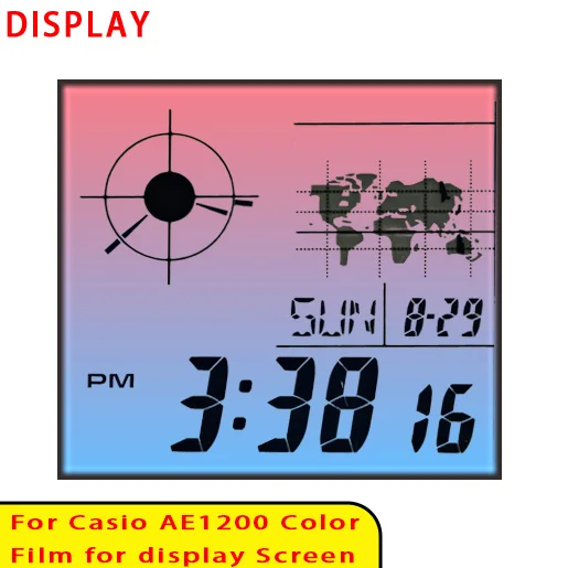 Farbbildschirm-Filtersets für Casio AE1200 Display Gradient Filter Royale Mod Hochwertiges Modellierzubehör