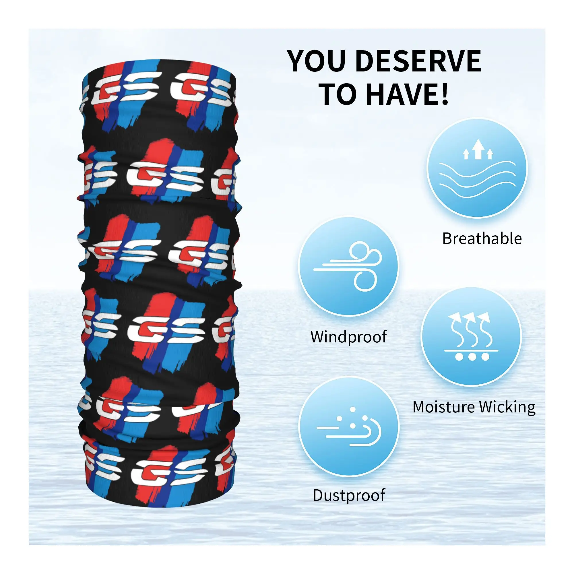 مخصص GS دراجة نارية مغامرة باندانا الشتاء الرقبة أدفأ المرأة يندبروف التفاف الوجه وشاح للتزلج الجراب عقال