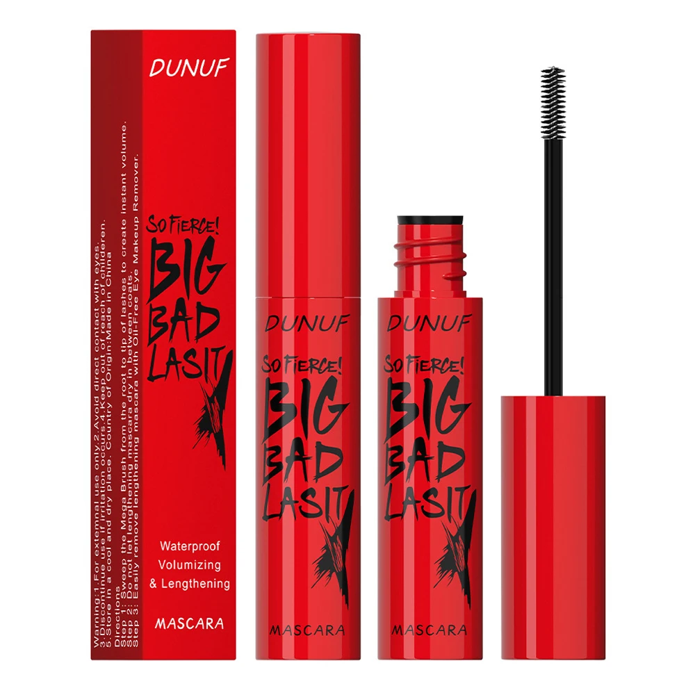 Mascara ultra-fine Curl Mascara per ciglia allungante e spesso Mascara impermeabile senza sbavature Nero Curling naturale Pennello fine Mascara Trucco