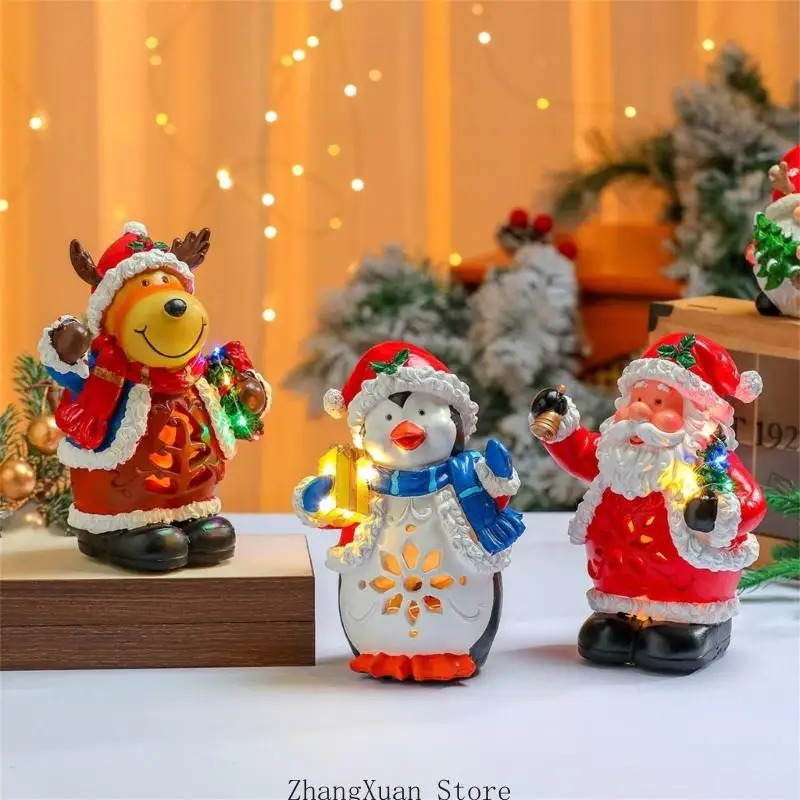 Musikalisch beleuchtete Weihnachtsfigur für und Thekendisplay Innenbereich, USB- oder Batteriebetrieb für saisonale – Detail 2