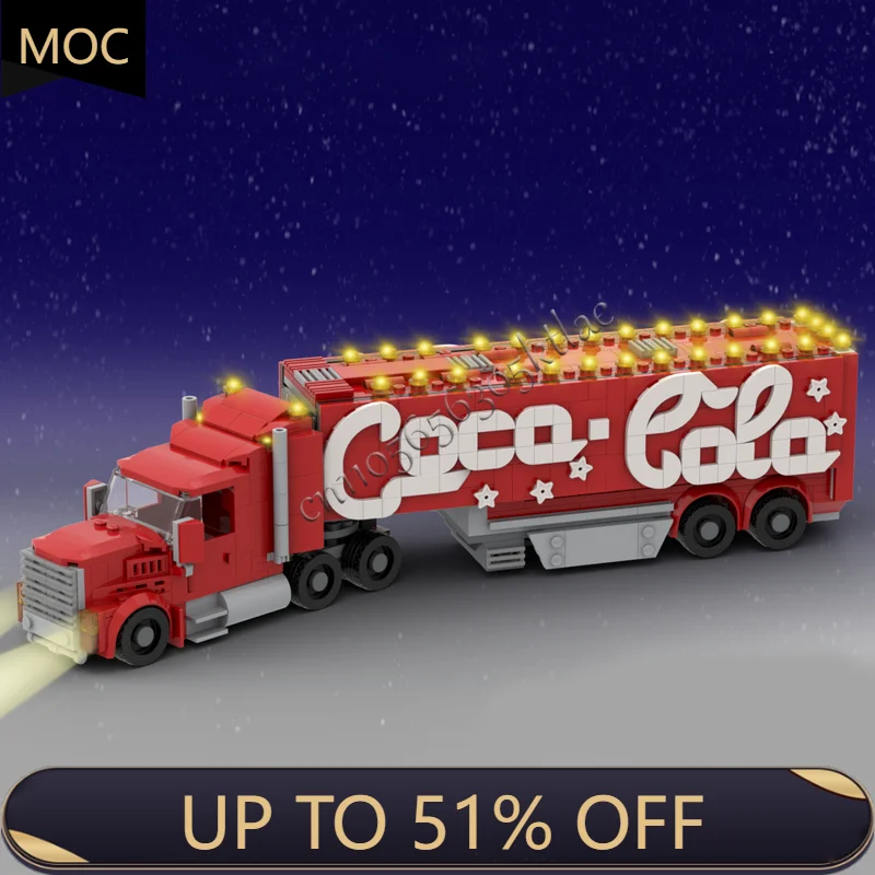 

927PCS MOC City Engineering Large Beverage Transport Truck Model DIY Technology Build Block Creative Toy Birthday Gift For Kids