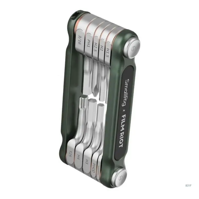 Juego llaves plegables 10 en 1 con punta plana y llave T25 Multitool metal