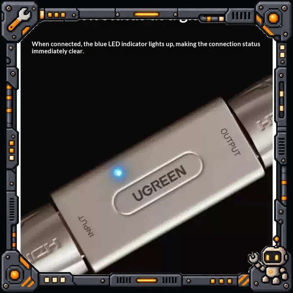 UGREEN 40265 HDMI Female to Female Coupler Adapter Zinc Alloy Signal Amplifier for Monitor TV