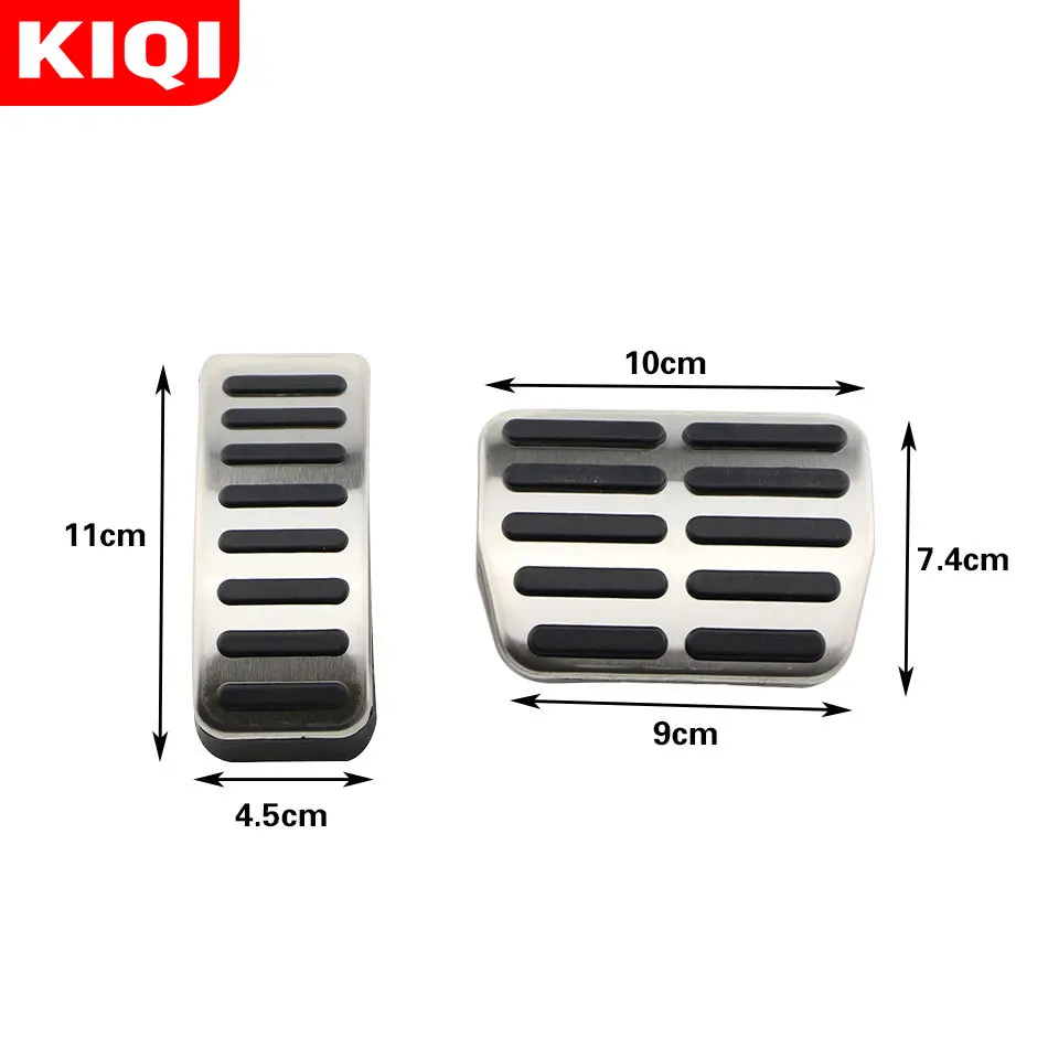 Stainless Steel Car Gas Brake Pedals MT/AT Pedal Cover for Seat Ibiza 6K 6L 6J Skoda Fabia VW Polo 9N 6R Bora Golf MK4 IV