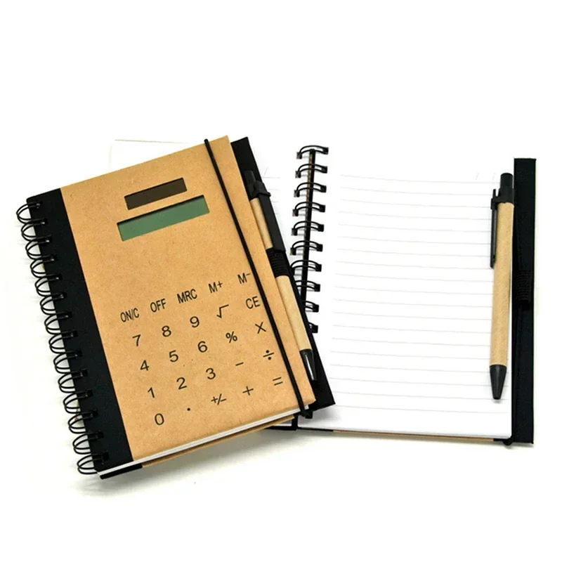 Ledger Calculator Notebook Calculator Combo with Pen Solar Student Finance Applicable Large Screen Business Gift Calculator