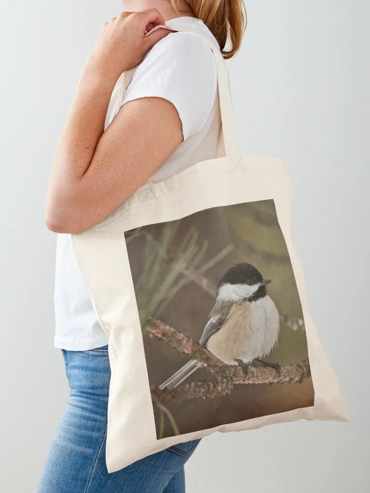 

Black Capped Chickadee Tote Bag shopping trolley bag canvas tote bag Gift tote