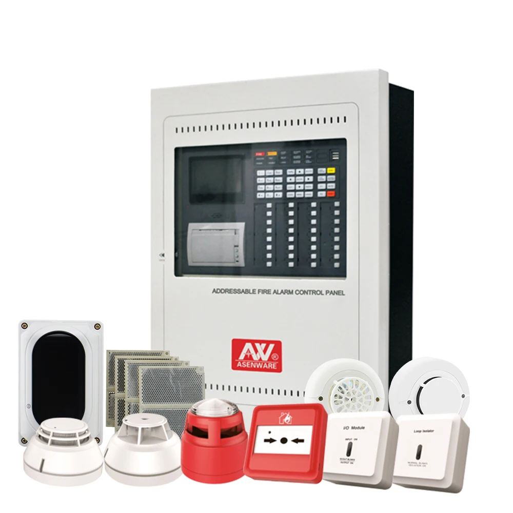 Asenware LPCB Adresowalny 32-strefowy system sterowania sygnalizacją pożarową 1-8 pętli Standard EN54