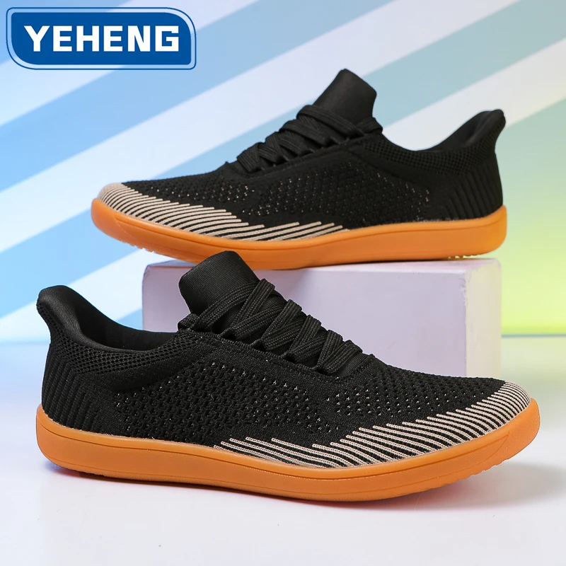 

Уличная обувь босиком с широким носком, мужские и женские минималистичные прогулочные кроссовки, прогулочная вязаная обувь с дышащей сеткой, повседневная обувь для фитнеса