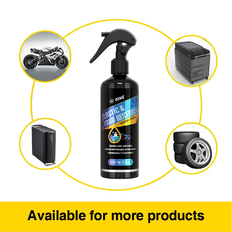 Car Plastic Restorer Back To Black Coating Auto Plastic Rubber Exterior Repair Clean Refresh Restoration Agent Shine Brighten