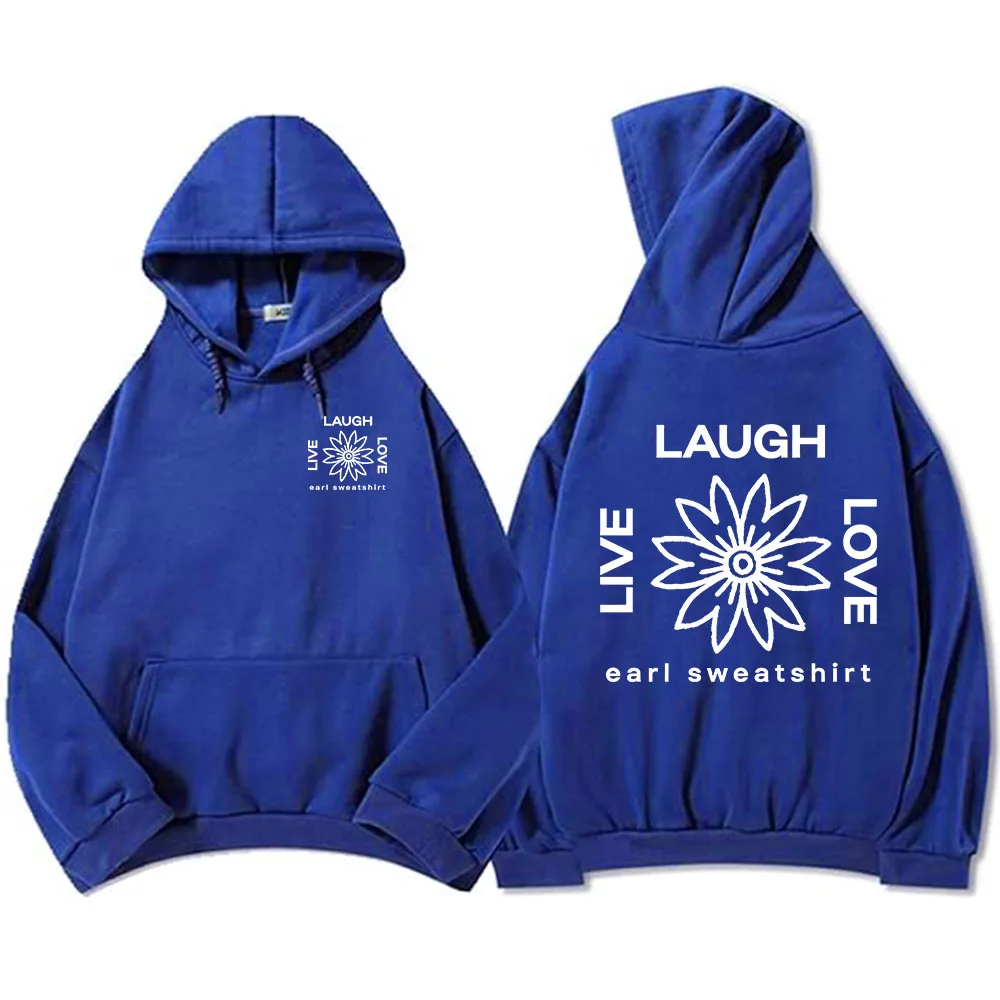 

LLL FLOWER LOGO Print Hoodies Earl Sweatshirt Live Laugh Love Sweatshirt Autumn Fleece Male Hooded Pullovers Casual Men Clothes
