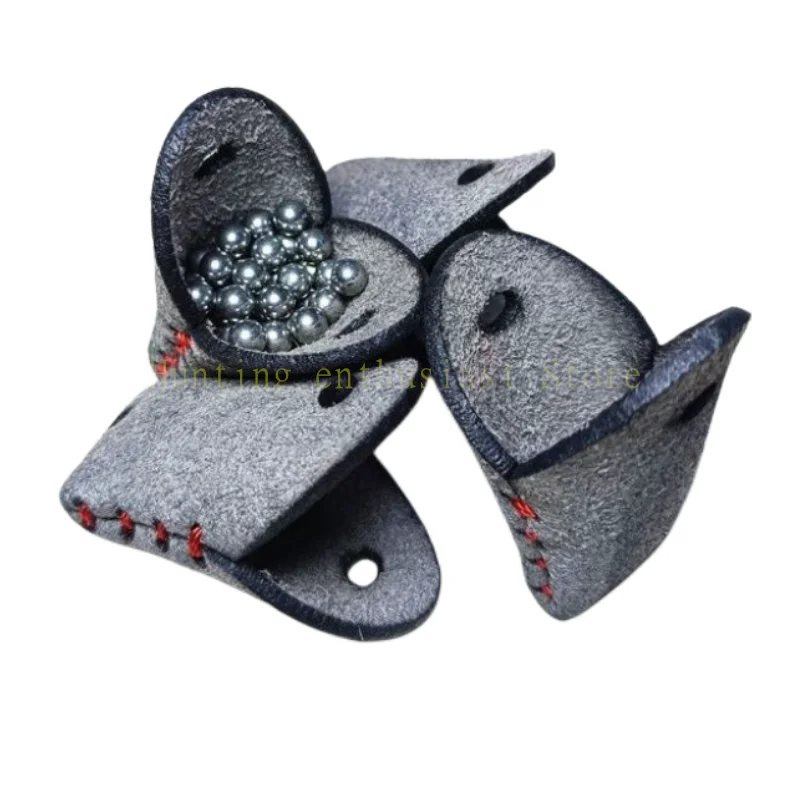 سعة كبيرة شريط مطاطي جلد جيب مقلاع الملحقات الشد المطاط اطلاق النار الصلب الكرة مقلاع صيد