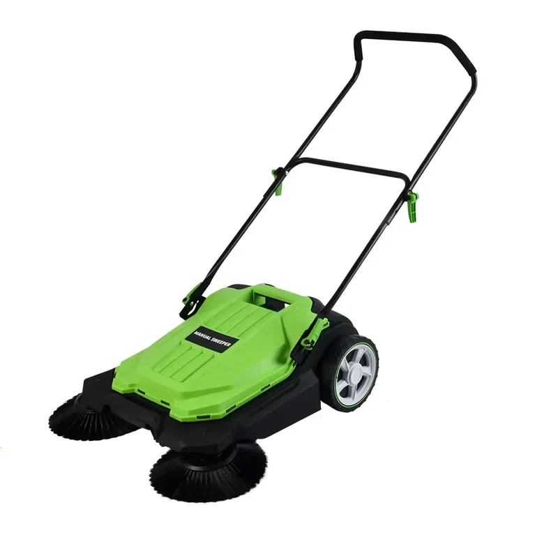 18L Walk-Behind Floor Sweeper Machine Manual with Plastic Construction for Cleaning and Sweeping