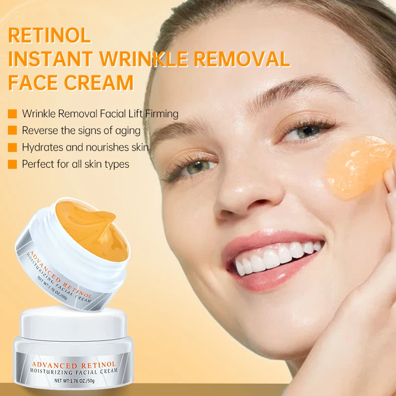 Retinol Face Cream Wrinkle Remover Anti Aging Hyaluronic Acid Firming Moisturizing Lifting Neck Facial Cream Skin Care