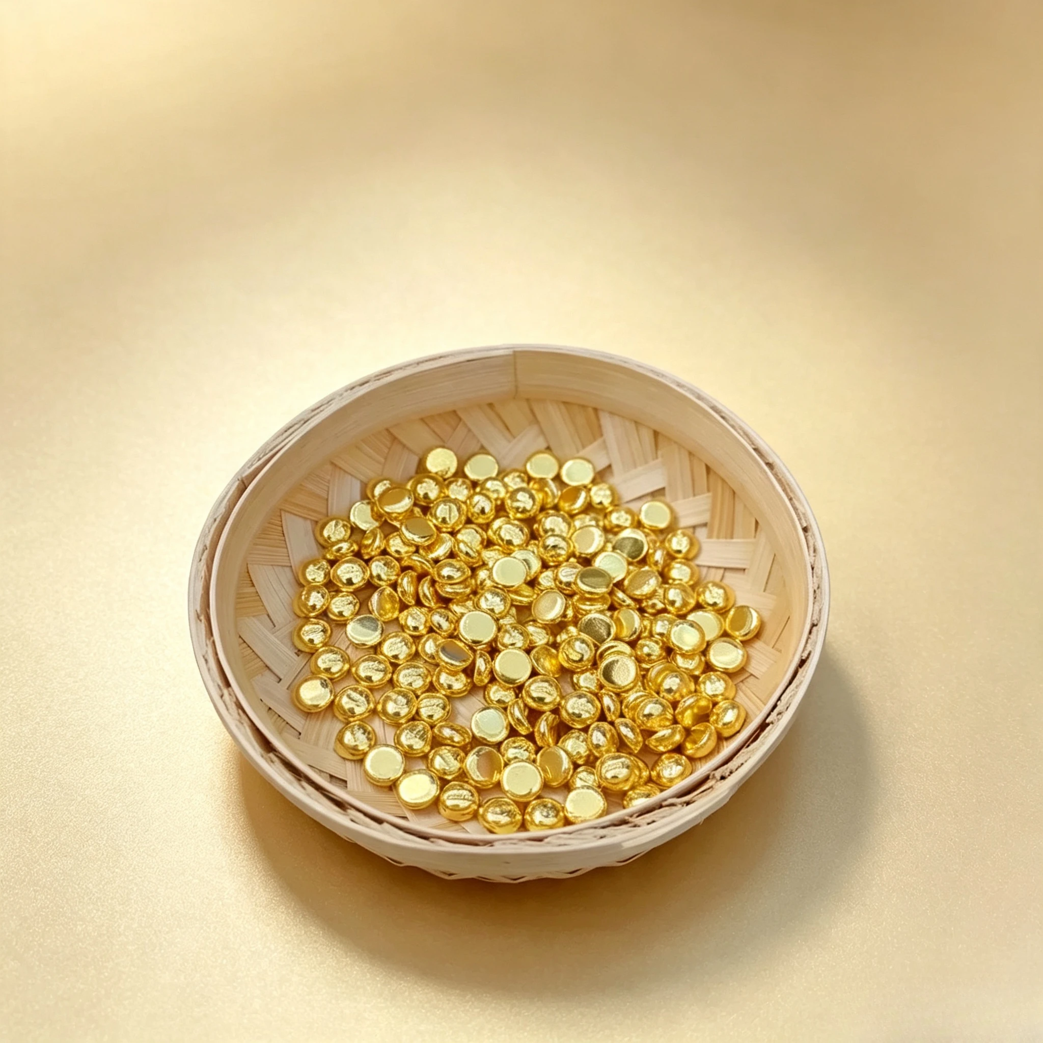9999 gold beans fine gold balls 999 real gold beads 1g  wedding gifts