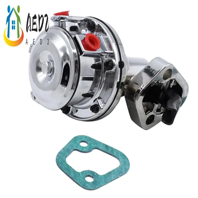 

AED2-For Chevy Small Block V8 Mechanical Fuel Pump - 2 Valve 80 GPH 8 PSI - SBC (262-400) Chrome Car Accessories
