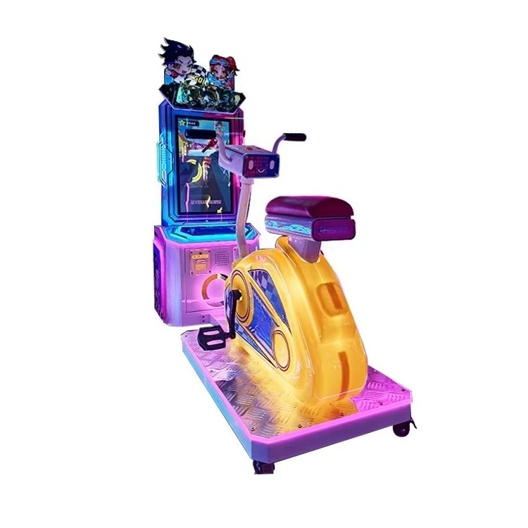 Factory Direct New Children's Toy Car Plastic Coin Operated Single Player Surfing Racing Game Machine 110/220V Powered