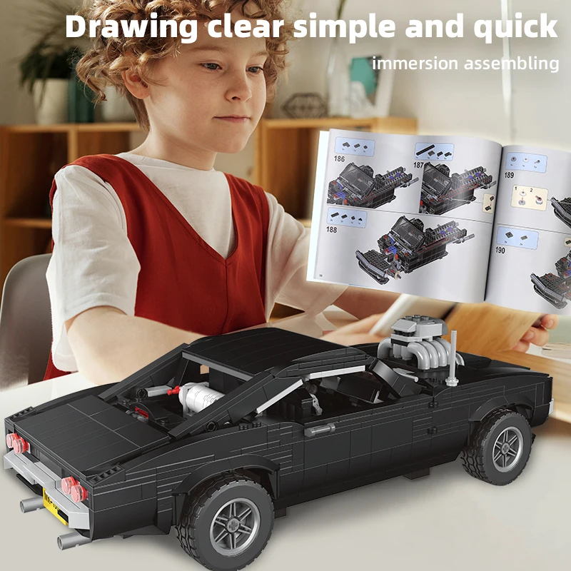 MOULD KING 10028 Car Toys Building Block For Boys The Sport Racing Car Mode Assembly Bricks Kids Christmas Gif