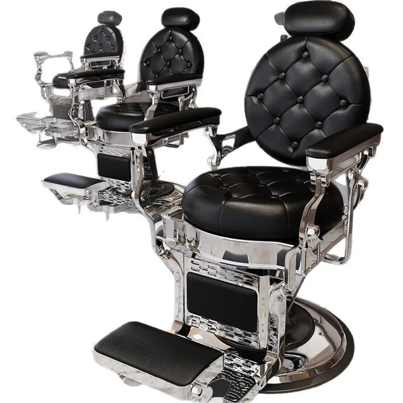 Modern retro oil head chair barber shop hair salon hair salon special reclining perm, dyeing, cutting and shaving fashion chair