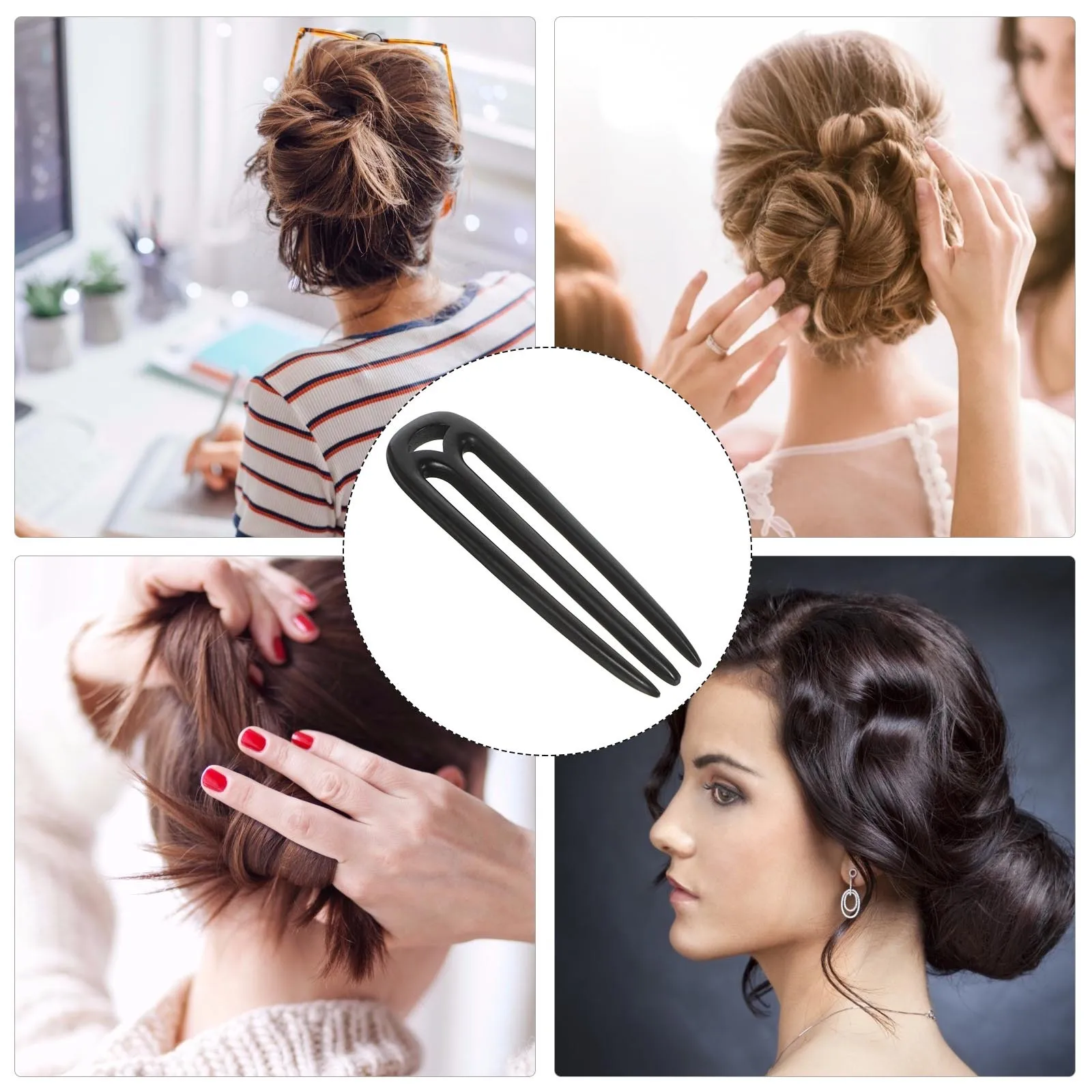 

Rosewood Stick Natural Wood Hair Fork Vintage Bun Holder For Women Wedding Party Hairpin Chinese Style Elegant Hair Ornament