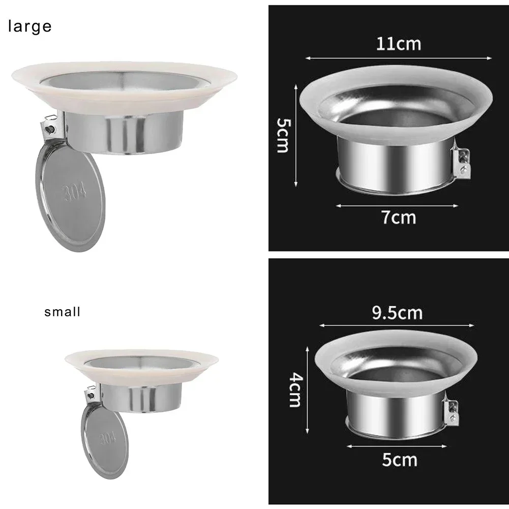 Squatting Pan Anti-smell Plug Stainless Steel Toilet Floor Deodorize Stopper Small/large Bathroom Bathtub Anti-blocking Cover