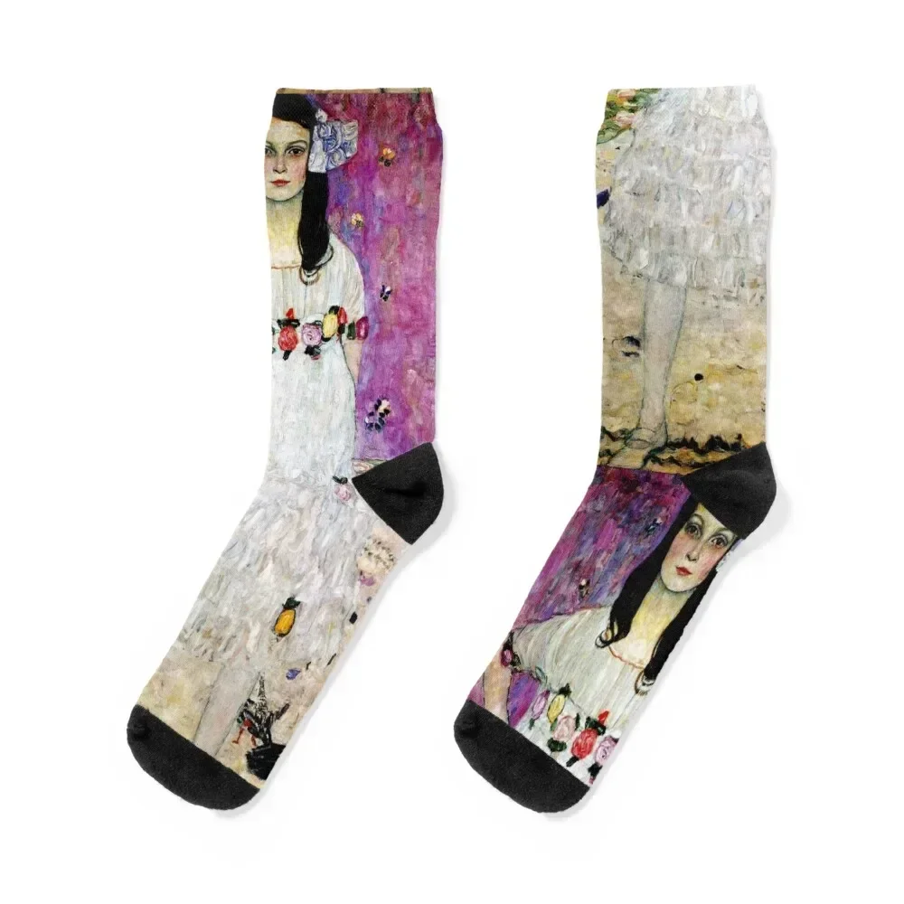 Gustav Klimt Portrait of Mada Primavesi Art Nouveau Symbolism Socks cartoon crazy heated Men Socks Women's