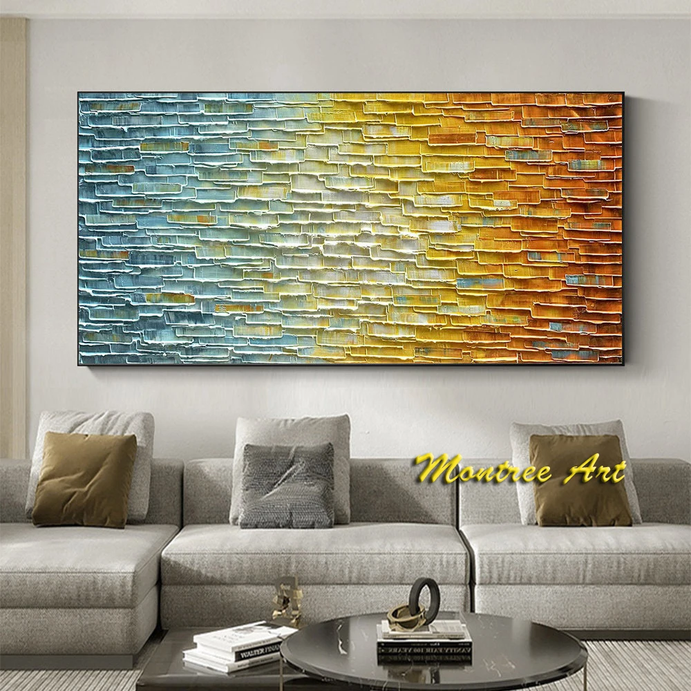 Handmade Oil Painting Large Abstract Oil Painting Canvas Original Textured Boho Wall Art Modern Living Room Spiritual Home Decor