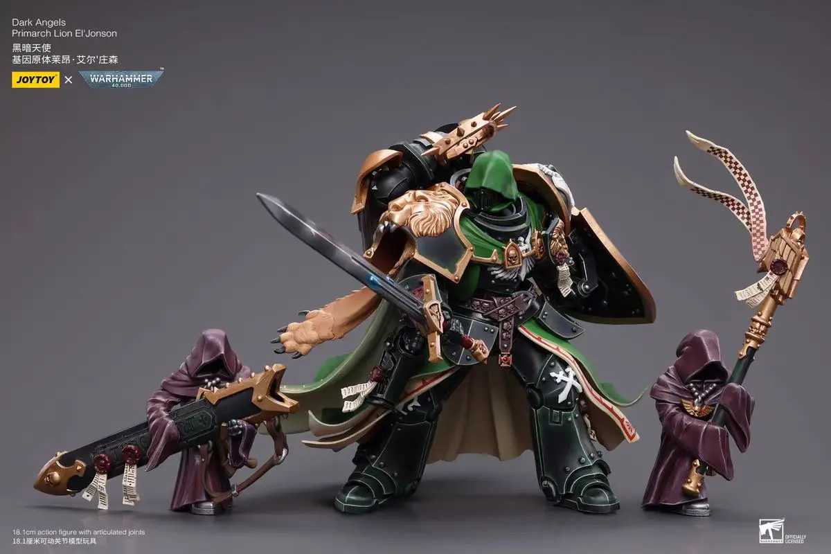 【En Stock】 JOYTOY WARHAMMER 40K Dark Angels Primarch Lion El' Jonson 1/18 figurine d'action