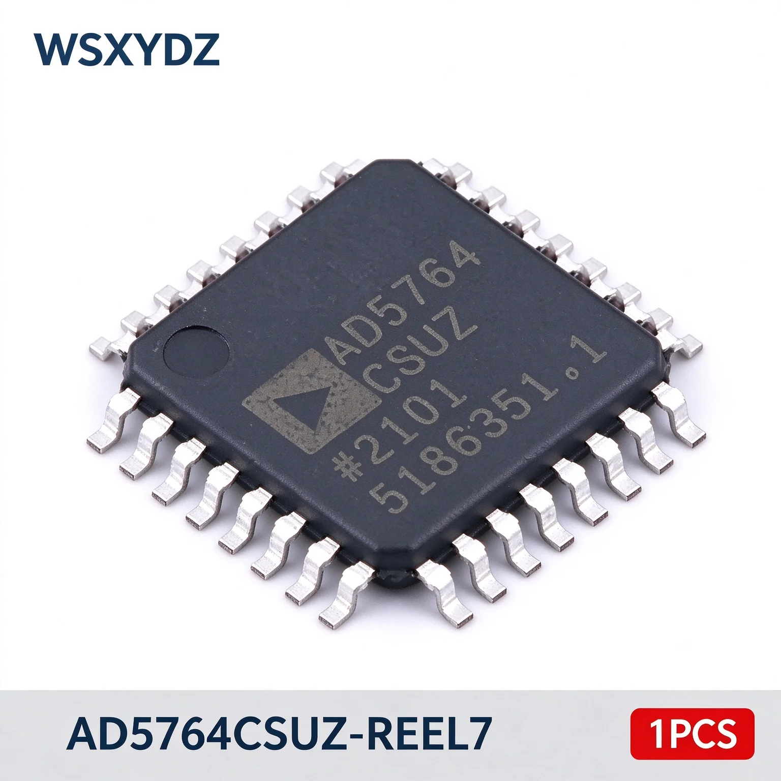 1PCS AD5764CSUZ-REEL7 AD5764 Quad 16-Bit Bipolar Voltage Output DAC +-10V Serial Input TQFP-32 ADI New Original