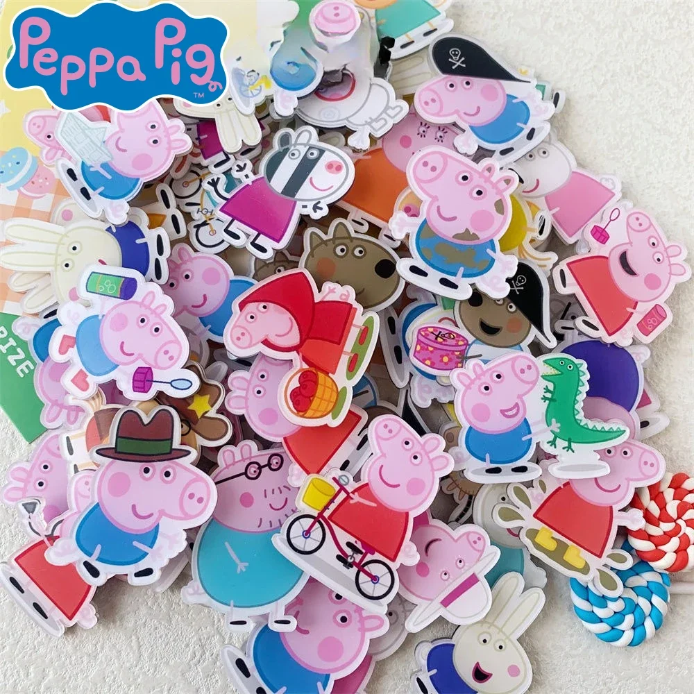 5pcs Peppa Pig Cute Fridge Magnets Stickers For Kids Children Letter Refrigerator Early Education Colorful Magnet Stickers toys