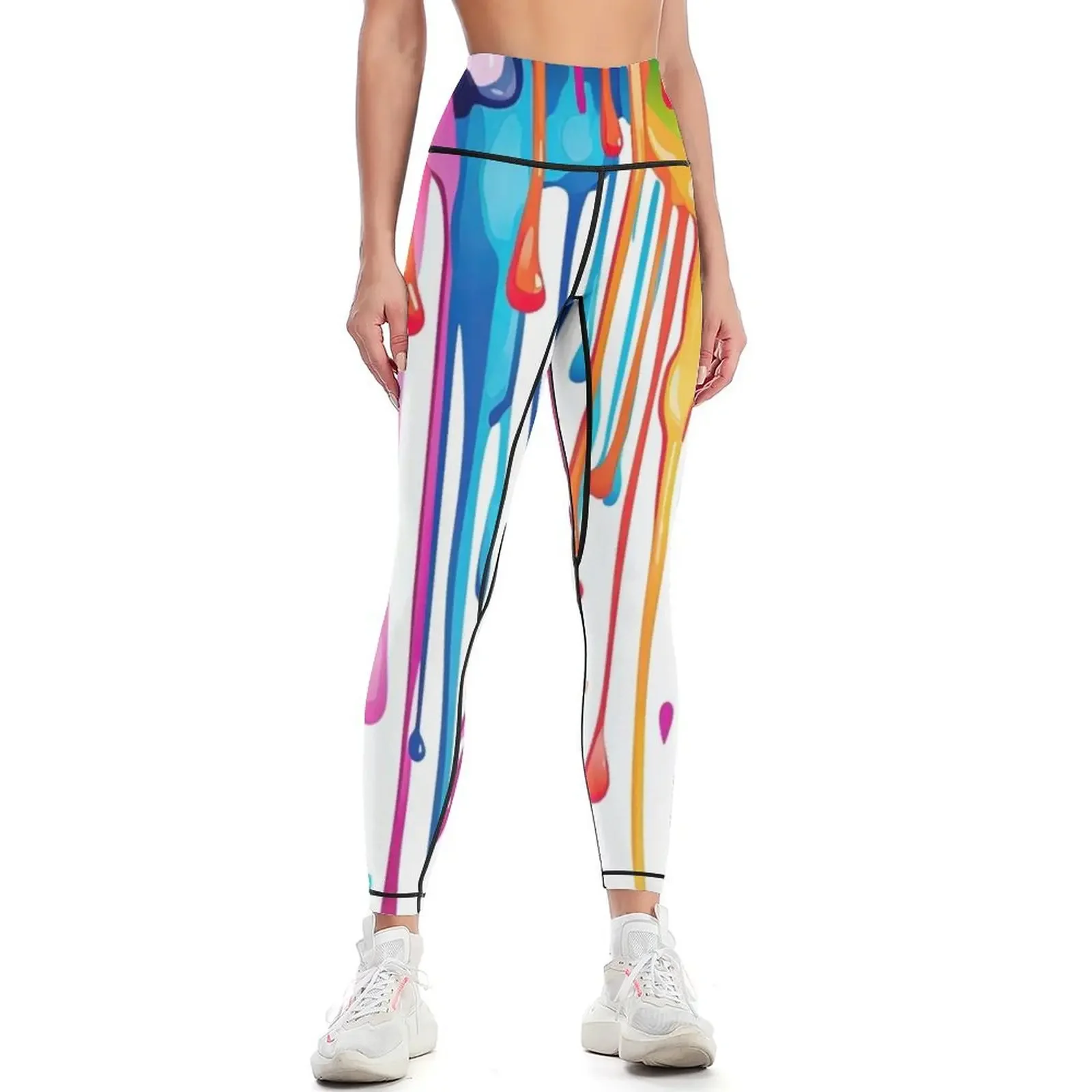 

paint drip graffettie Leggings sports for push up sports tennis for joggers for Sportswear woman gym Womens Leggings