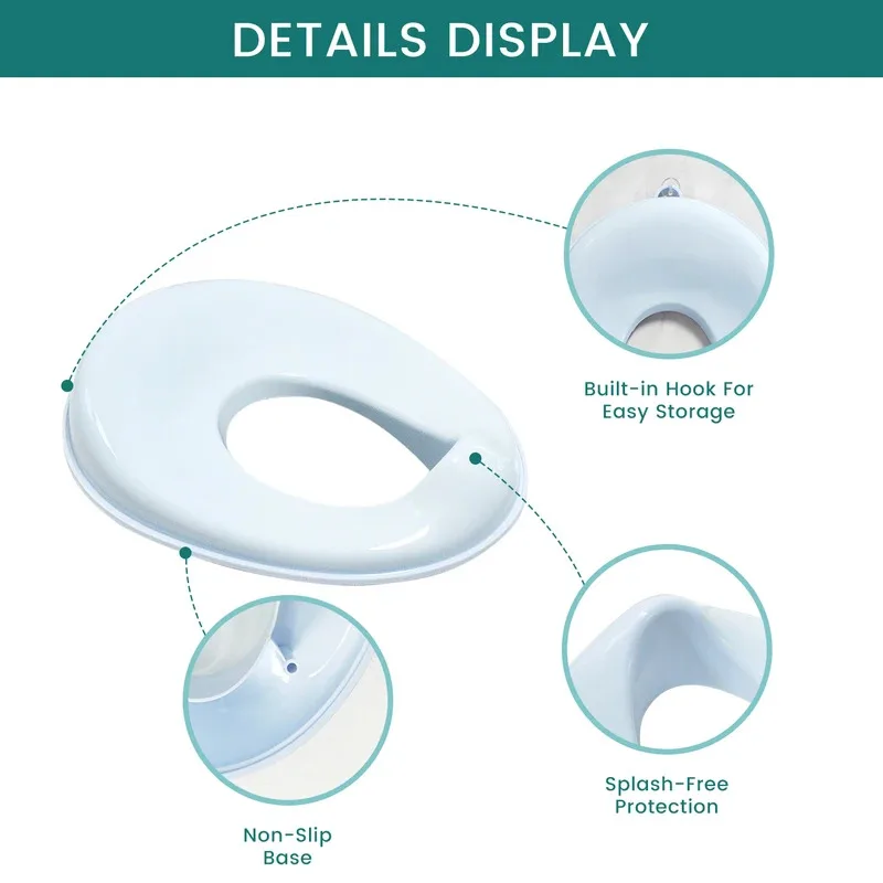 

Детское сиденье для приучения к горшку для мальчиков и девочек, подходит для круглых и овальных унитазов, нескользящее, с защитой от брызг