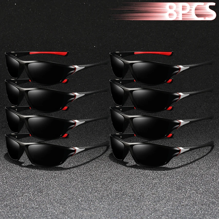 

8PCS Fashion UV400 Safety Goggles Men Women Running Mountaineering Sunglasses Bicycle MTB Eyewear Outdoor Sport Eyeglasses