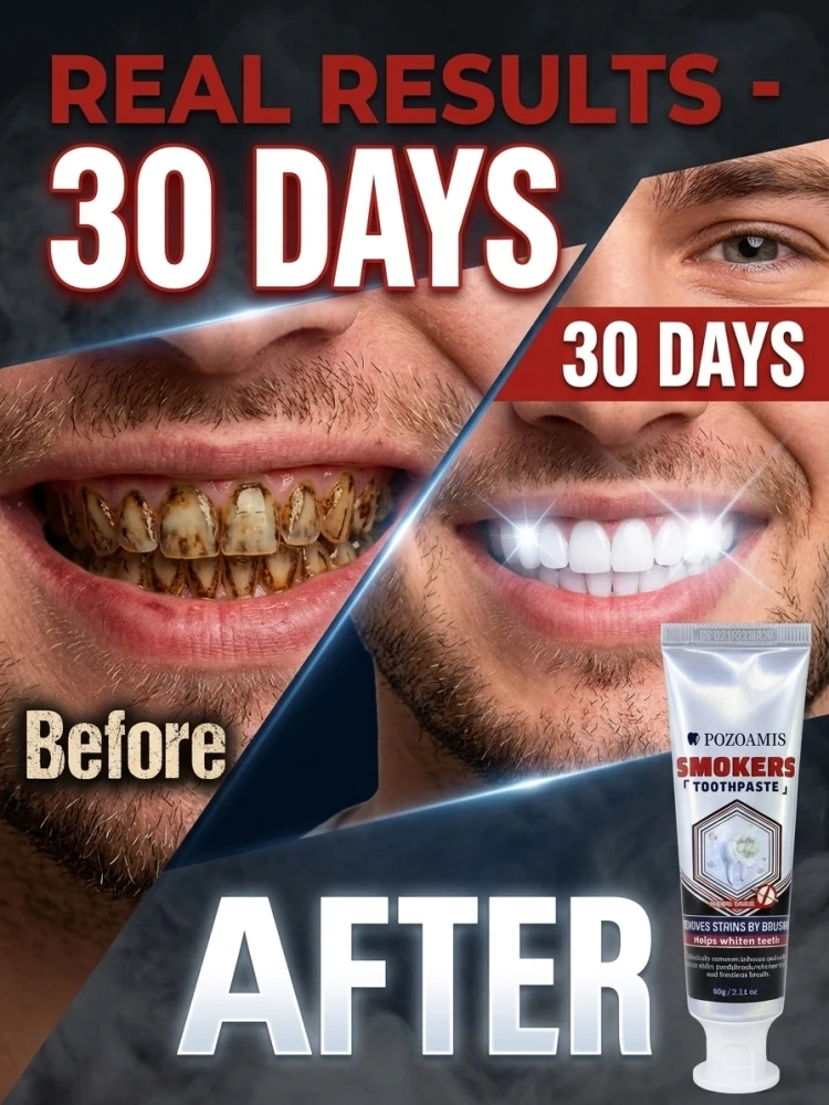 Oral Care Toothpaste for Smokers, Help Fade Surface Teeth Discoloration, Keep Breath Fresh, Improve Dull Teeth Visual Effect